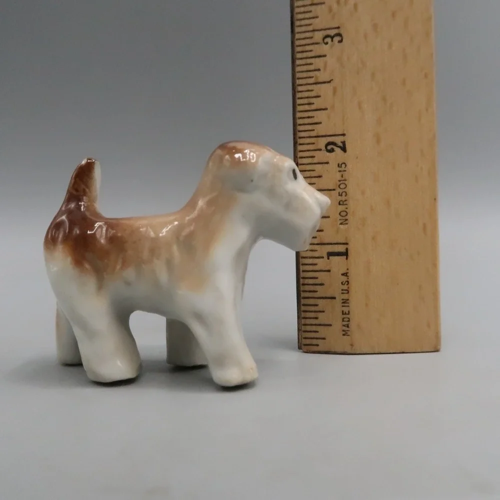 Wire Fox Terrier Porcelain Ceramic Figure Vintage Miniature 2